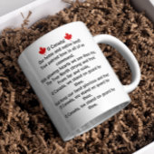 カナダ国歌とカエデの葉 コーヒーマグカップ