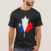 カナダ国民アカディアンデイニューブランズウィックフランスの Tシャツ (正面)