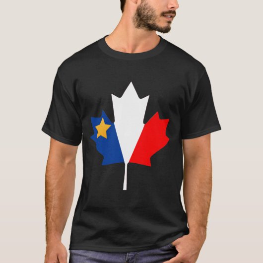 カナダ国民アカディアンデイニューブランズウィックフランスの Tシャツ (正面)