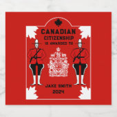 カナダ国籍お祝いギフト スパークリングワインラベル (シングルラベル)