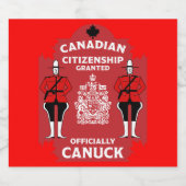 カナダ国籍お祝いギフト スパークリングワインラベル (シングルラベル)