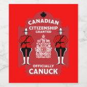 カナダ国籍お祝いギフト ワインラベル (シングルラベル)