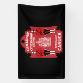 カナダ国籍お祝いギフト 横断幕 (縦)