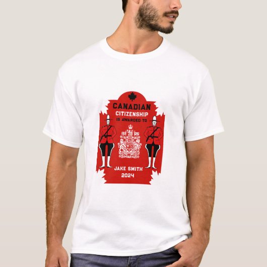 カナダ国籍お祝いギフト Tシャツ (正面)