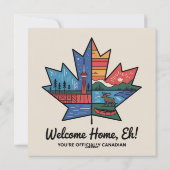 カナダ国籍のお祝いカード シーズンカード (裏面)