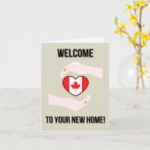 カナダ国籍ギフト – お祝いカード カード (黄色い花)