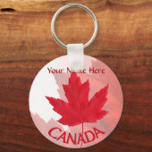カナダ土産キーチェーン&カナダ国旗のキーチェーン キーホルダー (正面)