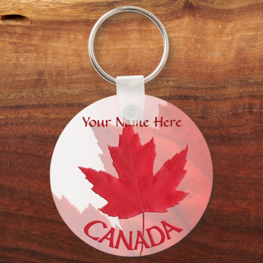 カナダ土産キーチェーン&カナダ国旗のキーチェーン キーホルダー (正面)