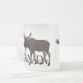 カナダ土産グラスCanada Moose Beer Mugs フロストグラスマグカップ (正面左)