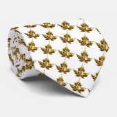 カナダ土産タイおもしろい金ゴールドカナダメープルリーフタイ ネクタイ (ロール)