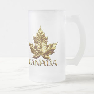 カナダ土産ビールグラスCanadaビールマグカスタム フロストグラスビールジョッキ