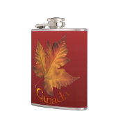 カナダ土産フラスコ秋カナダ酒フラスコ フラスク (左)