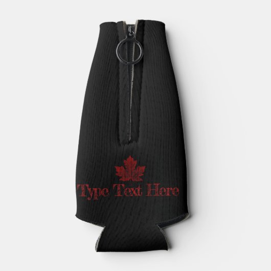 カナダ土産ボトルクールパーソナライズされた ボトルクーラー (裏面)