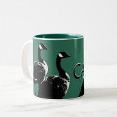 カナダ土産マグコーヒーカップCanada Goose Cup ツートーンマグカップ (正面左)