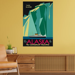 カナダ太平洋経由アラスカ – Taku Glacier ポスター