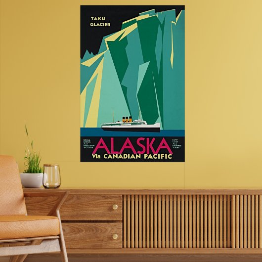 カナダ太平洋経由アラスカ – Taku Glacier ポスター (リビング2)