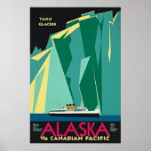 カナダ太平洋経由アラスカ – Taku Glacier ポスター (正面)