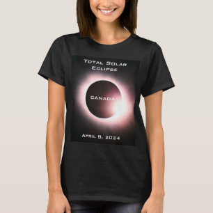 カナダ太陽の皆既食2024年4月8日 Tシャツ