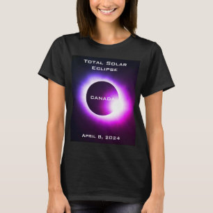 カナダ太陽の皆既食2024年4月8日 Tシャツ