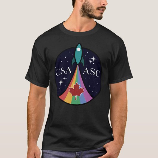 カナダ宇宙局レトロロゴクラシックTシャツ Tシャツ (正面)