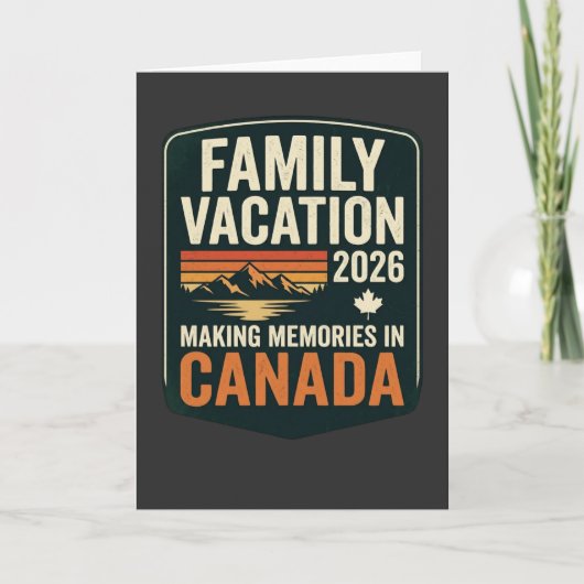 カナダ家族旅行2026年 メモリーTシャツ カード (正面)