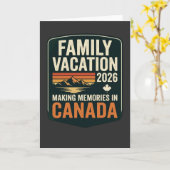 カナダ家族旅行2026年 メモリーTシャツ カード (黄色い花)