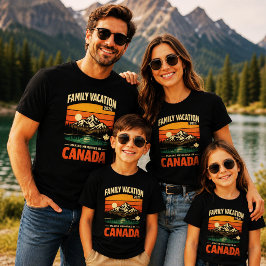 カナダ家族旅行2026 レトロな山旅 Tシャツ