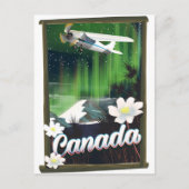 カナダ山岳旅行ポスター ポストカード (正面)