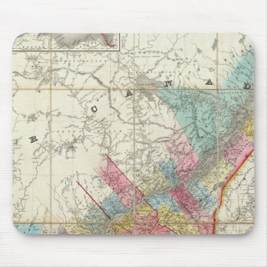 カナダ州地図 マウスパッド (正面)