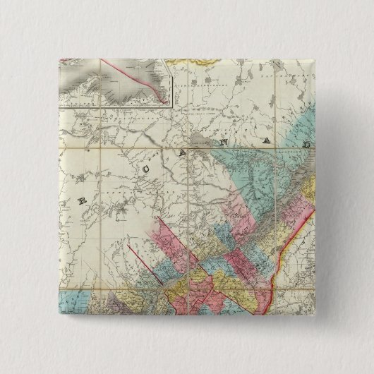 カナダ州地図 缶バッジ (正面)