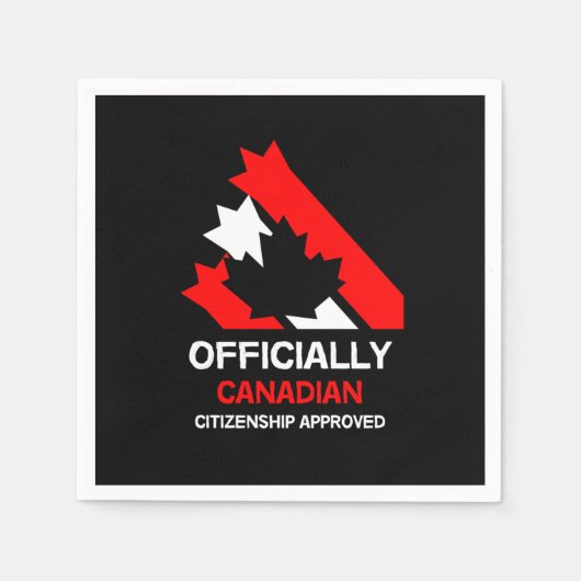カナダ市民権お祝い スタンダードカクテルナプキン (正面)