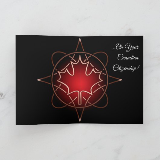 カナダ市民権グリーティングカード カード (内部)