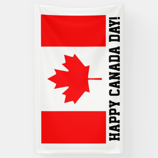 カナダ幸せな日のカナダの旗のパーティーのお祝い 横断幕 (縦)
