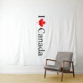 カナダ愛してる！ 赤いカエデの葉のパーティー タペストリー (インサイチュ(横))