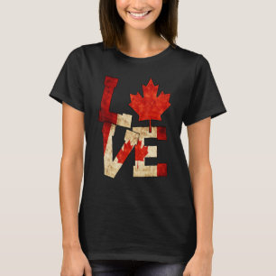 カナダ愛メープルリーフ愛国的カナダ国旗 Tシャツ