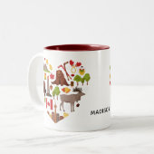 カナダ愛名前をカスタムするのマグ ツートーンマグカップ (正面左)