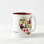 カナダ愛名前をカスタムするのマグ ツートーンマグカップ (正面右)