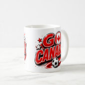 カナダ愛国サッカーファンマグカップ | カナディアン コーヒーマグカップ (正面右)