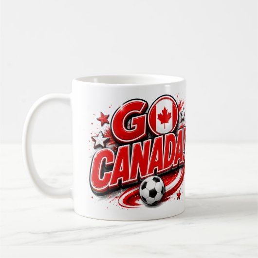 カナダ愛国サッカーファンマグカップ | カナディアン コーヒーマグカップ (左)
