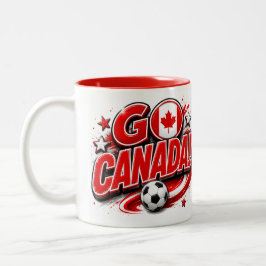 カナダ愛国サッカーファンマグカップ | カナディアン ツートーンマグカップ