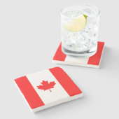 カナダ愛国国旗 ストーンコースター (横)