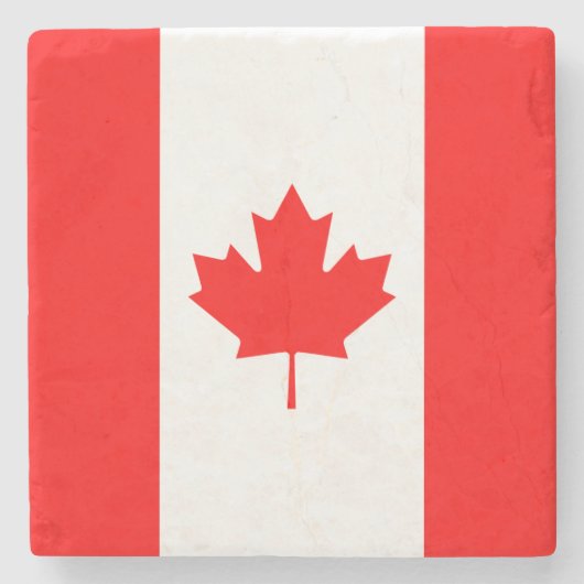 カナダ愛国国旗 ストーンコースター (正面)