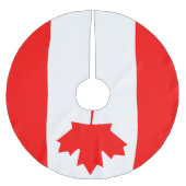 カナダ愛国国旗 ブラッシュドポリエステルツリースカート (正面)