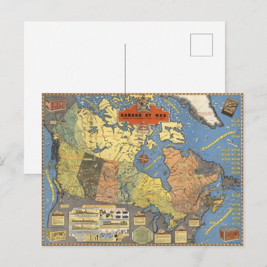 カナダ戦争時 ポストカード (正面/裏面)