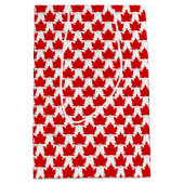 カナダ抱き枕キュートカナダメープルリーフ抱き枕 ミディアムペーパーバッグ (正面)