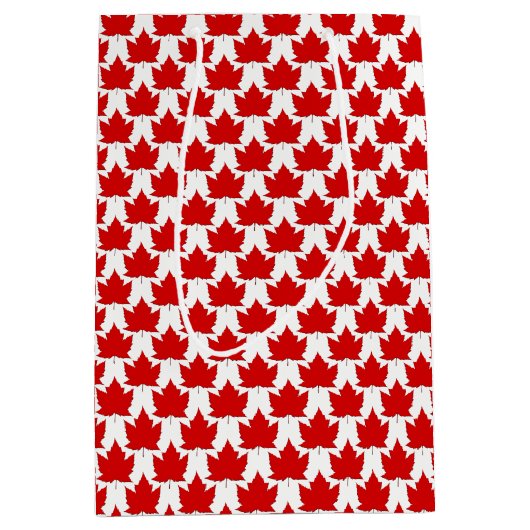 カナダ抱き枕キュートカナダメープルリーフ抱き枕 ミディアムペーパーバッグ (正面)