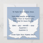 カナダ招待状パーソナライズされたカナダRSVPカード 招待状 (裏面)