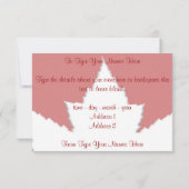 カナダ招待状パーソナライズされたカナダRSVPカード 招待状 (裏面)