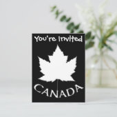 カナダ招待状パーソナライズされたカナダRSVPカード 招待状 (スタンド正面)