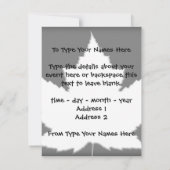 カナダ招待状パーソナライズされたカナダRSVPカード 招待状 (裏面)